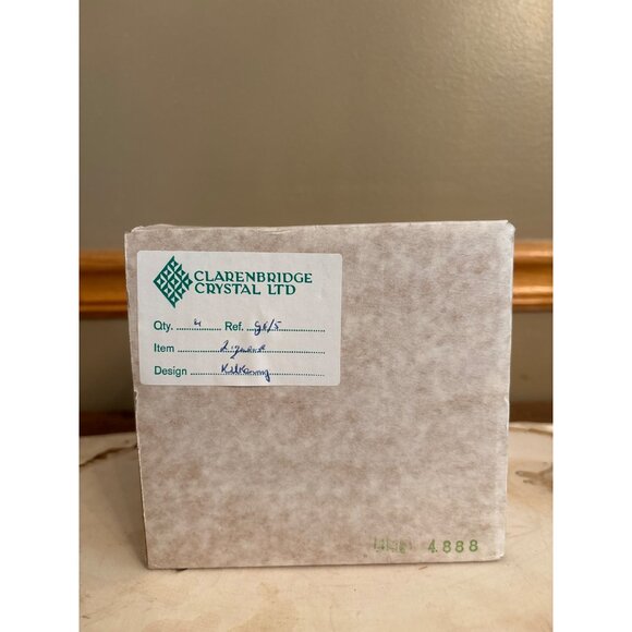 Clarenbridge Crystal Ireland Kells 4-Piece Wine Glass Goblet Set Vintage - Picture 2 of 7